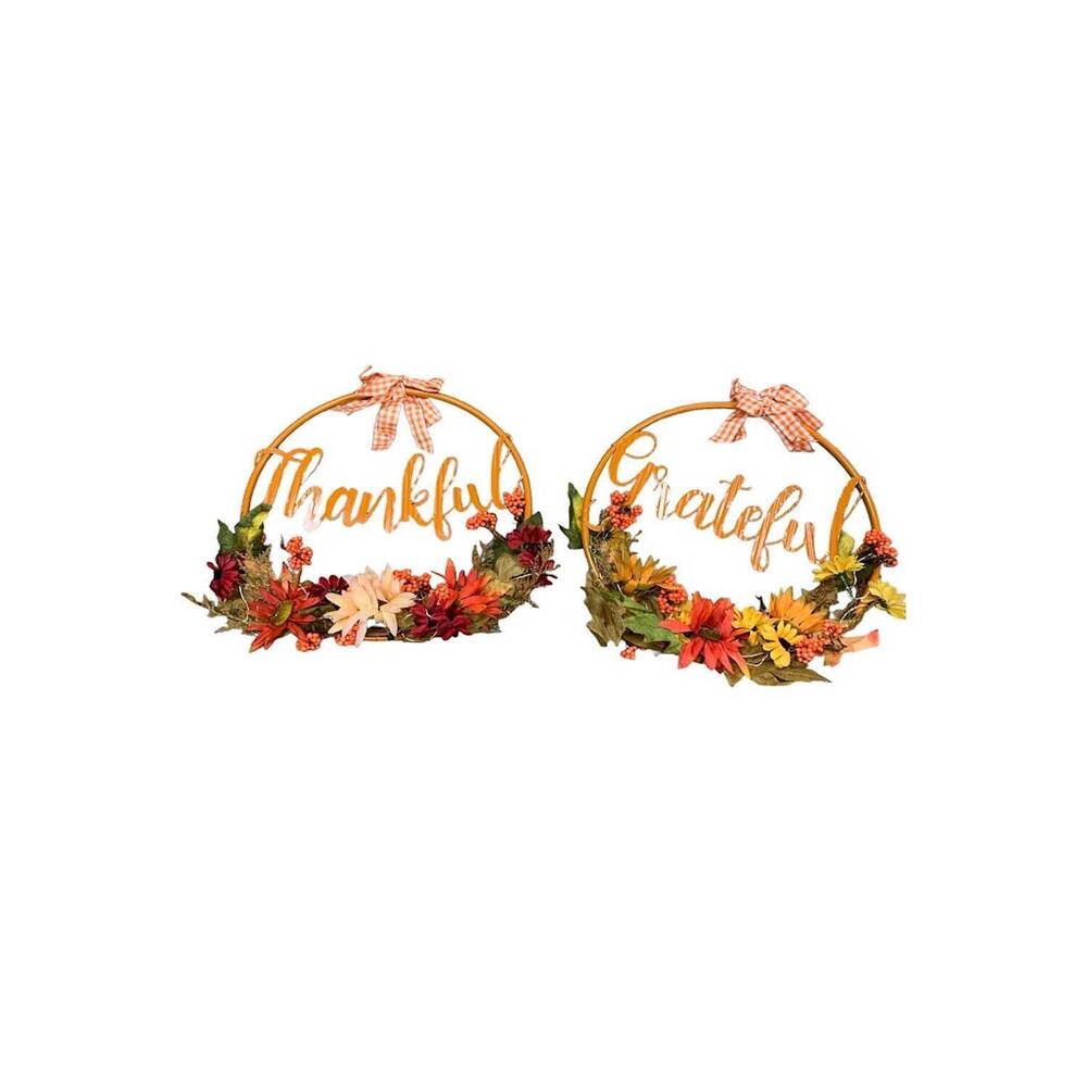 Home Reflections 2-pack 16" Pre-Lit LED Wreaths